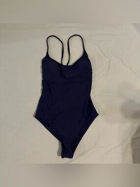Cupshe Women’s NWT One Piece Swimsuit Size M Dark Purple Strappy